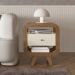 Mesa De Apoio 1 Gaveta 65 cm Porta USB Cinamomo Off White ARLY