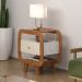 Mesa De Apoio 1 Gaveta 65 cm Porta USB Cinamomo Off White ARLY