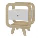Mesa De Apoio 1 Gaveta 65 cm Porta USB Naturale Branco ARLY