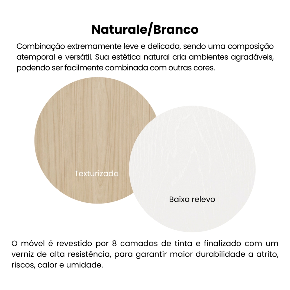 Mesa De Apoio 1 Gaveta 65 cm Porta USB Naturale Branco ARLY
