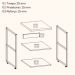 Mesa De Apoio Lateral 76 cm MDP LI004 Canela Branco KPB
