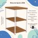Mesa De Apoio Lateral 76 cm MDP LI004 Canela Branco KPB