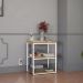 Mesa De Apoio Lateral 76 cm MDP LI004 Canela Branco KPB