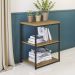 Mesa De Apoio Lateral 76 cm MDP LI004 Freijo Preto Fosco KPB