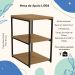 Mesa De Apoio Lateral 76 cm MDP LI004 Freijo Preto Fosco KPB