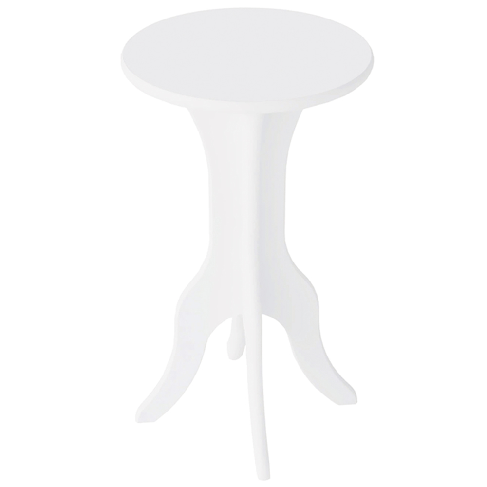Mesa De Apoio MDF Sala De Estar 51X30 cm Branco ARLY