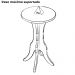 Mesa De Apoio MDF Sala De Estar 51X30 cm Branco ARLY