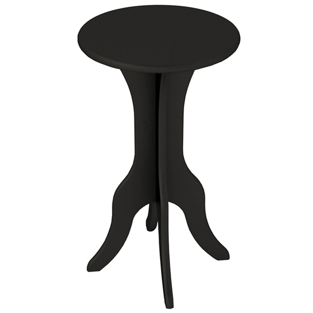 Mesa De Apoio MDF Sala De Estar 51X30 cm Preto ARLY