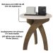 Mesa De Apoio Para Sala De Estar 51X50 cm Off White Pinho ARLY