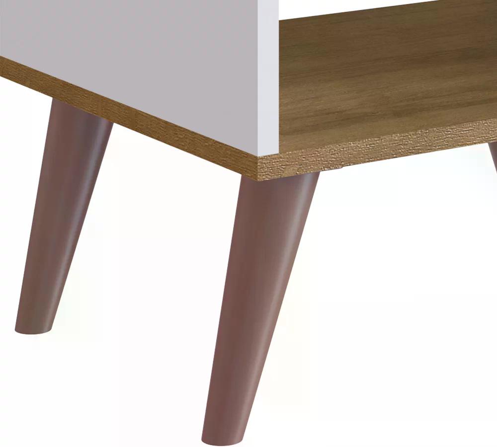 Mesa De Cabeceira 01 Gaveta RE001 Branco Mel PP Milani Store