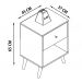 Mesa De Cabeceira 01 Gaveta RE001 Branco Mel PP Milani Store