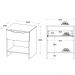 Mesa De Cabeceira 1 Gaveta 48 cm DM126 Branco Dtall