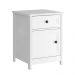 Mesa De Cabeceira 1 Porta 1 Gaveta 45 cm DM112 Branco Dtall