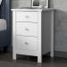 Mesa De Cabeceira 3 Gavetas 40 cm DM113 Branco Dtall