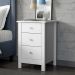 Mesa De Cabeceira 3 Gavetas 40 cm DM113 Branco Dtall