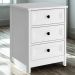 Mesa De Cabeceira 3 Gavetas 45 cm DM111 Branco Dtall