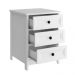 Mesa De Cabeceira 3 Gavetas 45 cm DM111 Branco Dtall