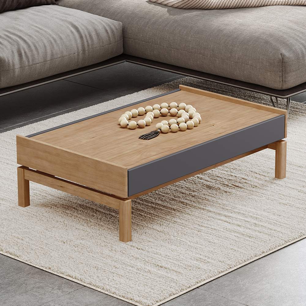 Mesa De Centro 1 Gaveta 100 cm 2151 Tauari Concret Milani Store