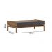 Mesa De Centro 1 Gaveta 100 cm 2151 Tauari Concret Milani Store
