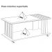Mesa De Centro 100X50 cm Com Rodizios Cinamomo Off White ARLY