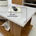Mesa De Centro 100X50 cm Com Rodizios Cinamomo Off White ARLY