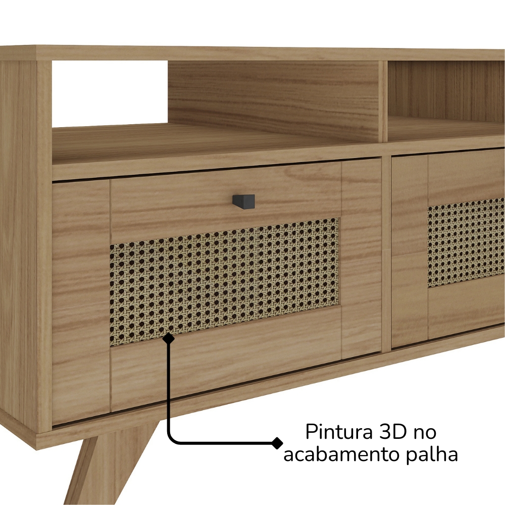 Mesa De Centro 2 Gavetas 91 cm MDF 4639 Carvalho ARLY