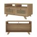 Mesa De Centro 2 Gavetas 91 cm MDF 4639 Carvalho ARLY