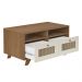 Mesa De Centro 2 Gavetas 91 cm MDF 4672 Cinamomo Off White ARLY