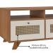 Mesa De Centro 2 Gavetas 91 cm MDF 4672 Cinamomo Off White ARLY