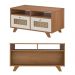 Mesa De Centro 2 Gavetas 91 cm MDF 4672 Cinamomo Off White ARLY