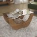 Mesa De Centro Curva Tampo Em Vidro 36 cm 4616 Cinamomo ARLY