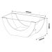 Mesa De Centro Curva Tampo Em Vidro 36 cm 4616 Cinamomo ARLY