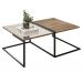 Mesa De Centro Espelhada Estilo Industrial Class Demoliçao Preto Milani Store