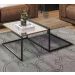 Mesa De Centro Espelhada Estilo Industrial Class Demoliçao Preto Milani Store