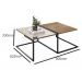 Mesa De Centro Espelhada Estilo Industrial Class Demoliçao Preto Milani Store