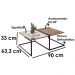 Mesa De Centro Estilo Industrial Aurum Demoliçao Preto DHom