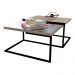 Mesa De Centro Estilo Industrial Aurum Demoliçao Preto DHom