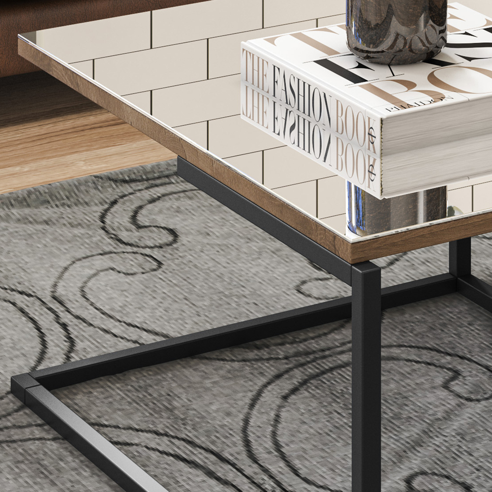 Mesa De Centro Estilo Industrial Aurum Demoliçao Preto DHom