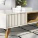 Mesa De Centro Jeri E Aparador Riveira Para Sala Off White Freijo CLB