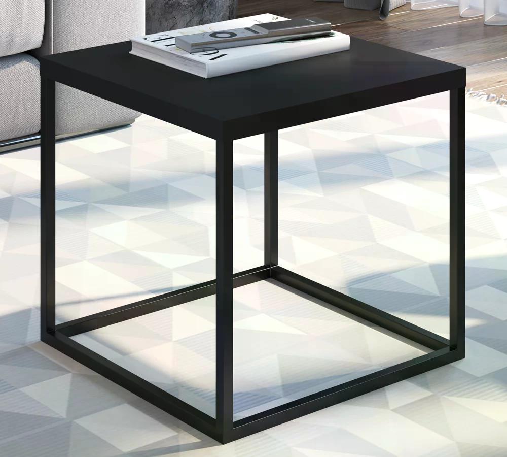 Mesa De Centro Ou Lateral Cube M Preto Milani Store