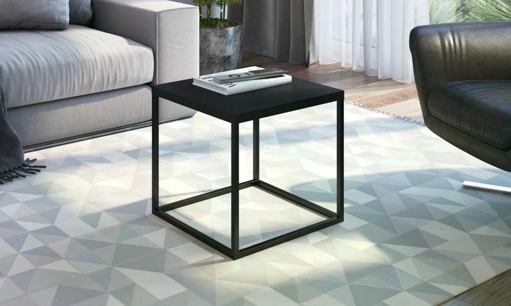 Mesa De Centro Ou Lateral Cube M Preto Milani Store