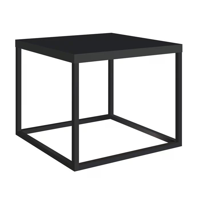 Mesa De Centro Ou Lateral Cube P Preto Preto Milani Store