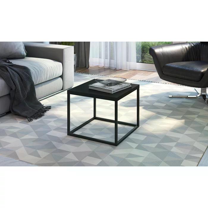 Mesa De Centro Ou Lateral Cube P Preto Preto Milani Store
