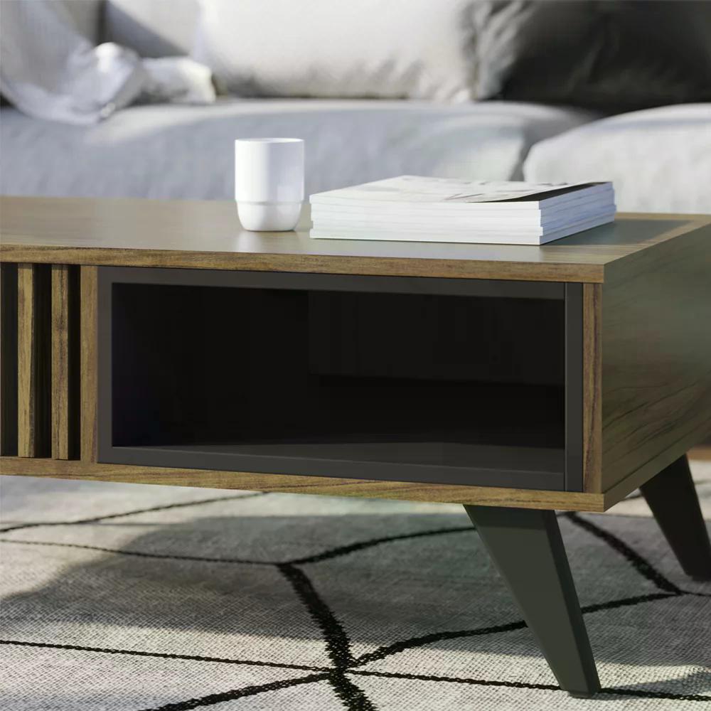 Mesa De Centro Para Sala Jeri Noce Milano Preto CLB