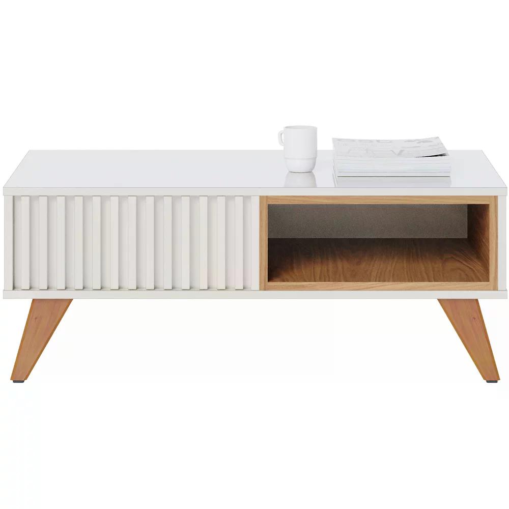 Mesa De Centro Para Sala Jeri Off White Freijo CLB