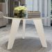 Mesa De Centro Redonda Com Espelho 59X38 cm Branco ARLY
