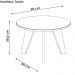 Mesa De Centro Redonda Com Espelho 59X38 cm Branco ARLY