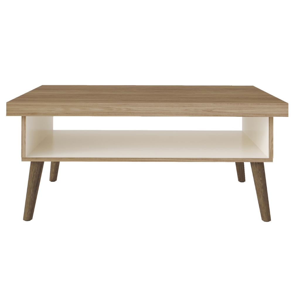 Mesa De Centro Sala 91 cm Lucca 4150 Carvalho Off White ARLY
