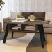 Mesa De Centro Tampo Oval 2 Nichos 100 cm Pinho Preto ARLY