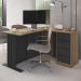 Mesa Escritorio Em L Office 130X120 cm 4G CJ8020 Mel Grafite FAEM